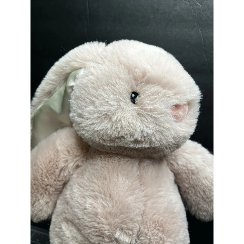 Spark Create Imagine Pink Soft Bunny Rabbit Plush Animal Rattle Satin Ears 14